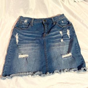 Denim pencil skirt